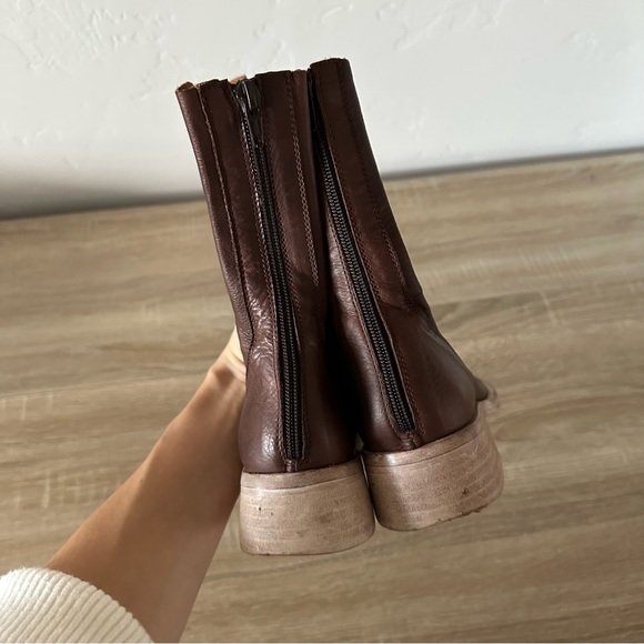 FREE PEOPLE | Brown Sutton Slouch Leather Boots - Picture 8 of 13